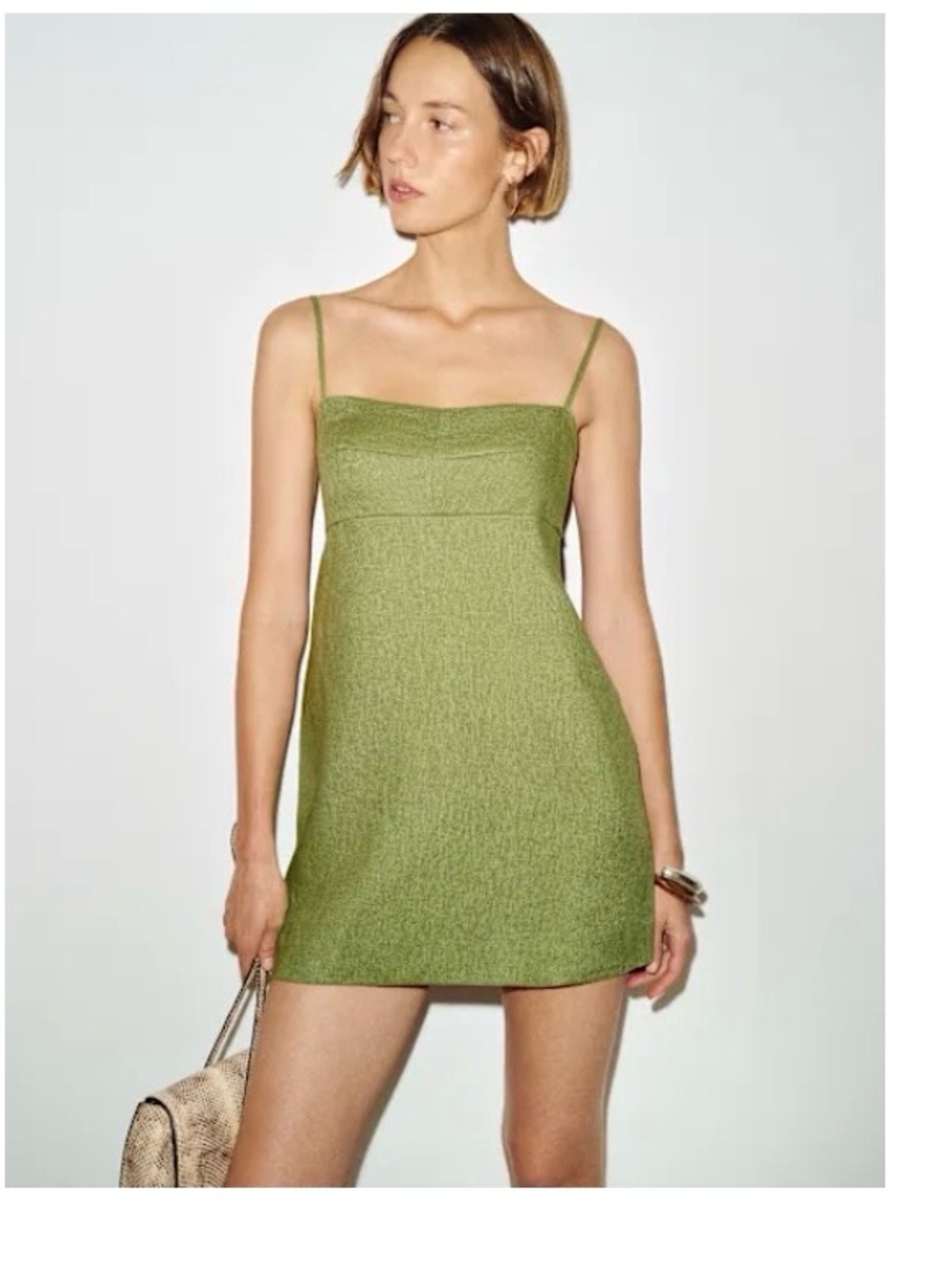 NWT Reformation Demi Linen Dress Green - Size 2